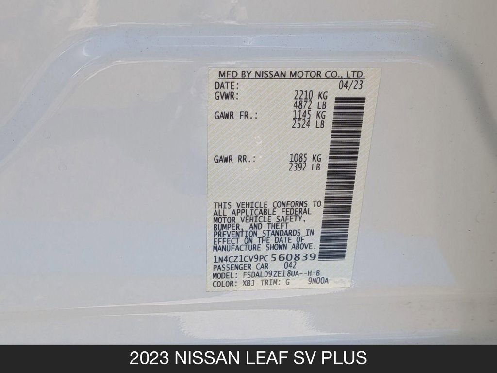 Used 2023 Nissan Leaf SV Plus FWD image 26