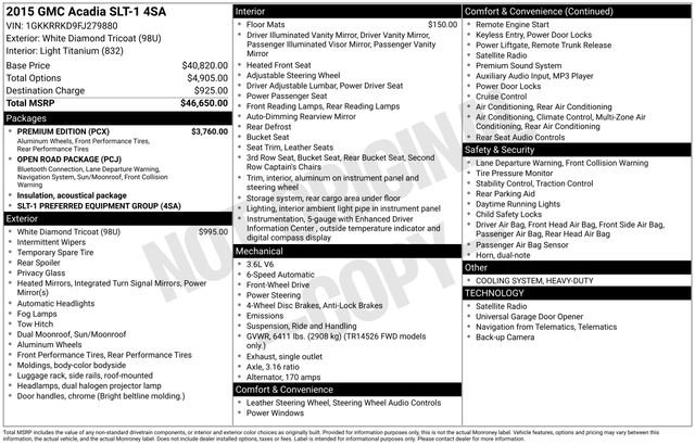 Used 2015 GMC Acadia SLT w/ Premium Edition image 1