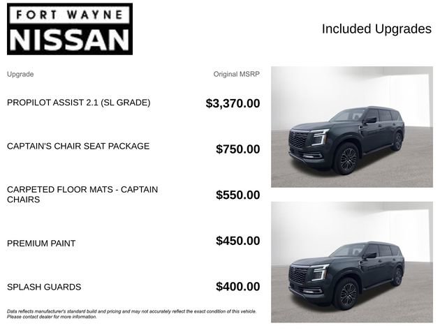 Used 2025 Nissan Armada SL w/ Captain's Chari Seat Package image 4