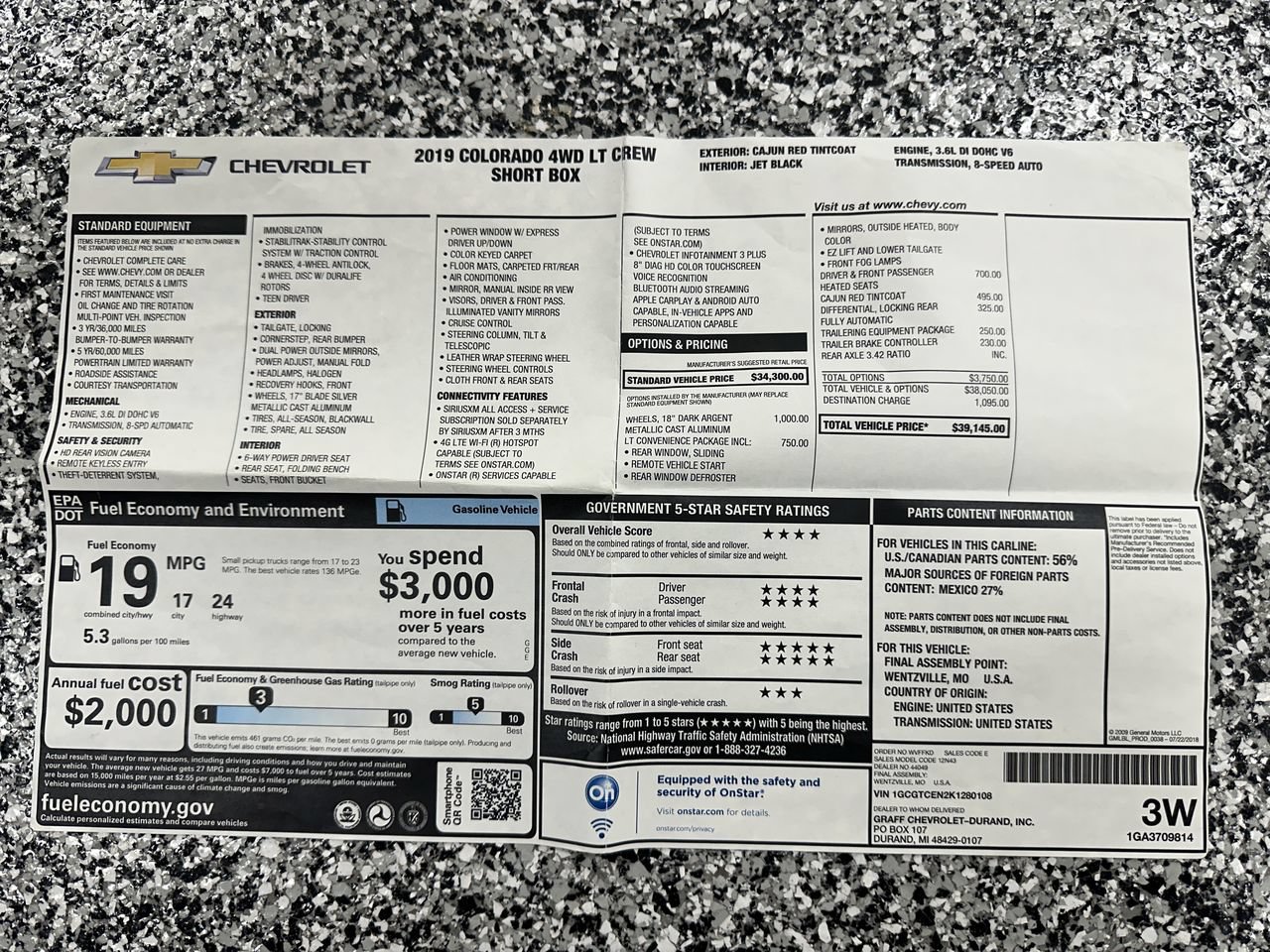 Used 2019 Chevrolet Colorado LT w/ LT Convenience Package AWD/4WD image 53