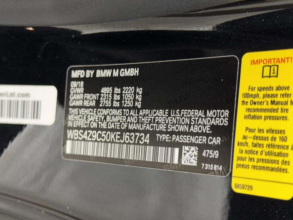 Used 2019 BMW M4 Convertible w/ Competition Package image 38