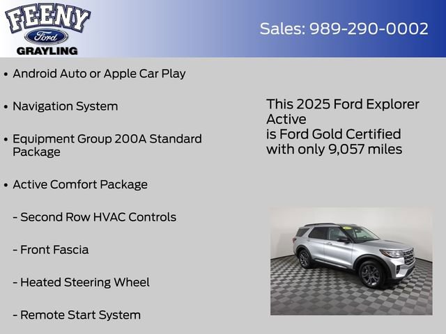 Certified 2025 Ford Explorer Active w/ Active Comfort Package image 8