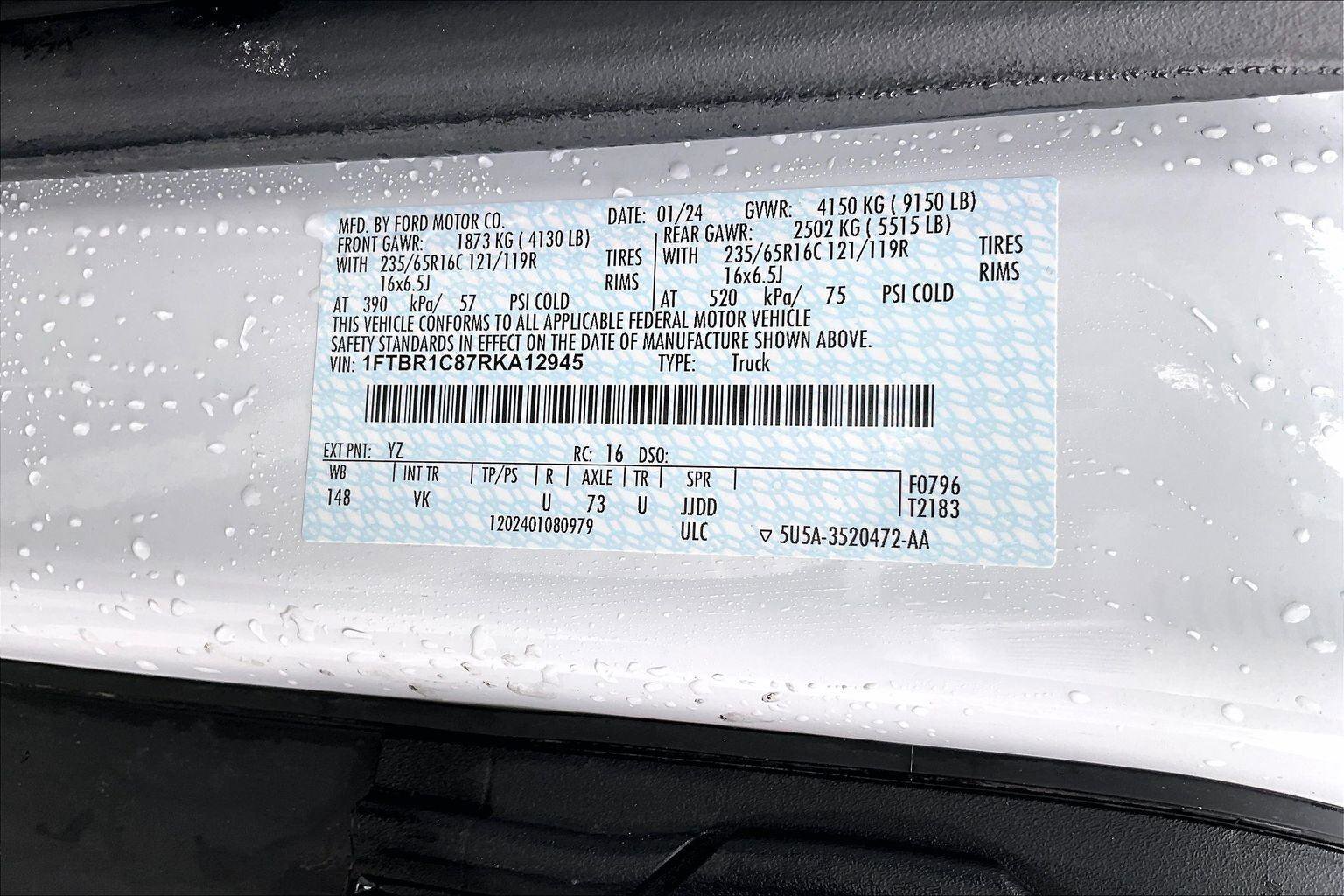 Certified 2024 Ford Transit 250 148 Medium Roof w/ Load Area Protection Package image 30