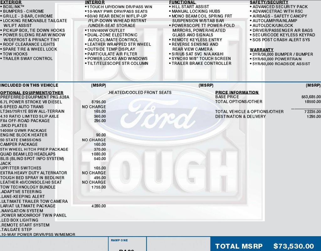 Used 2017 Ford F350 Lariat w/ Lariat Ultimate Package AWD/4WD image 2