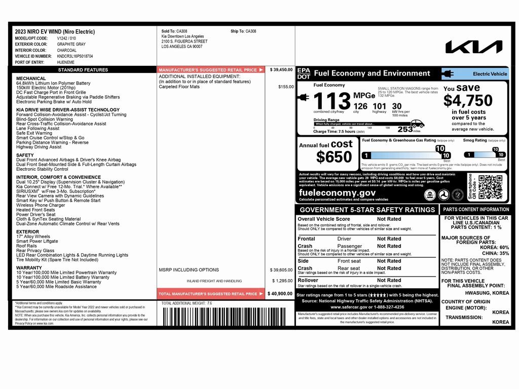 Used 2023 Kia Niro Wind image 2