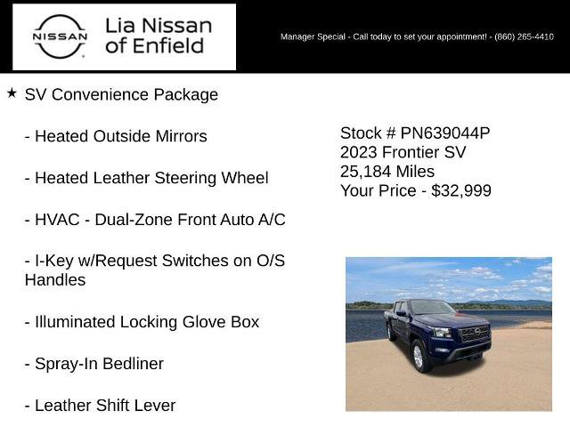 Certified 2023 Nissan Frontier SV w/ SV Convenience Package AWD/4WD image 10