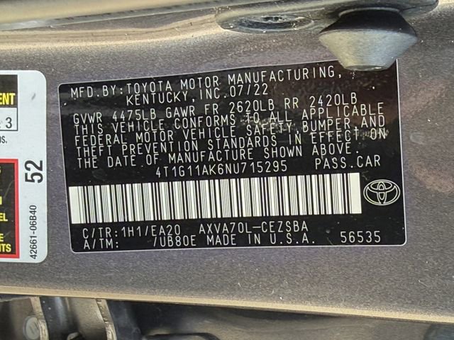 Used 2022 Toyota Camry SE FWD image 28