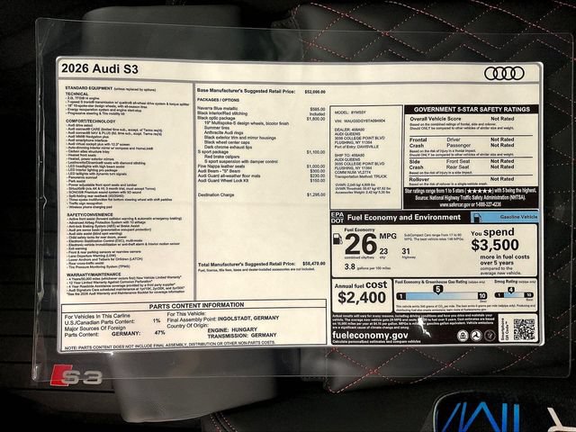 New 2026 Audi S3 Premium AWD/4WD image 17