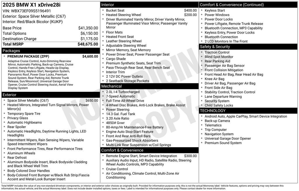 Used 2025 BMW X1 xDrive28i w/ Premium Package image 15