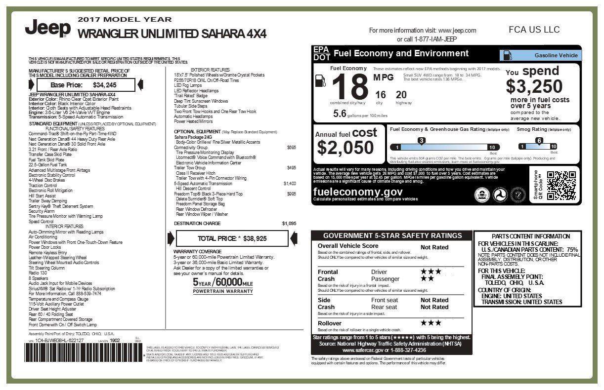 Used 2017 Jeep Wrangler Unlimited Sahara w/ Connectivity Group image 4