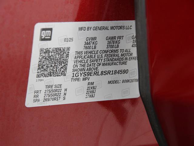 Certified 2025 Cadillac Escalade Sport w/ LPO, ONYX Package image 25