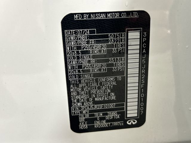 Used 2025 INFINITI QX55 Luxe w/ Cargo Package image 28