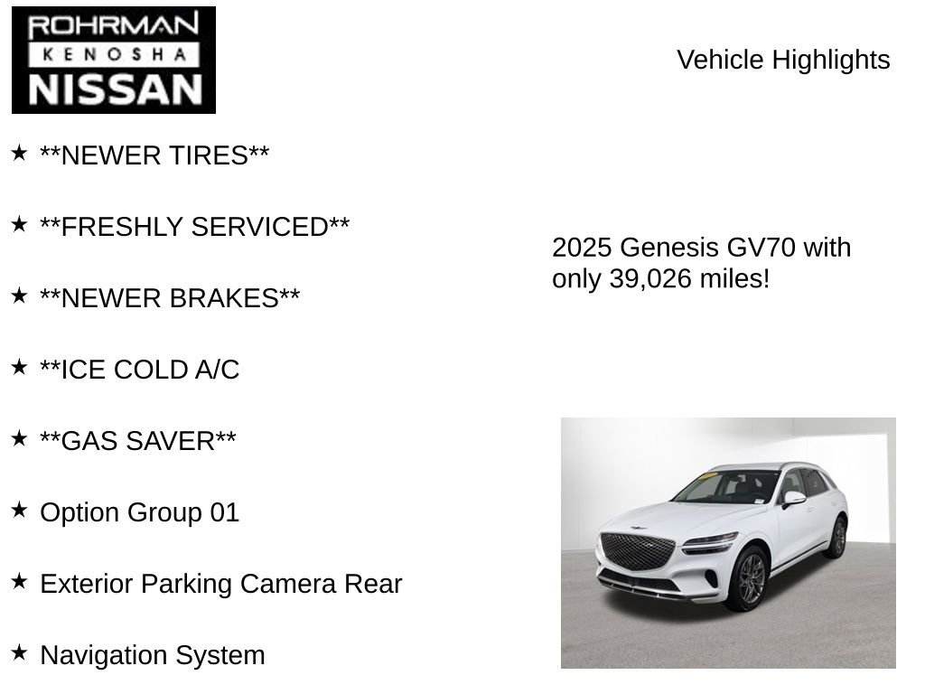 Used 2025 Genesis GV70 2.5T AWD/4WD image 7