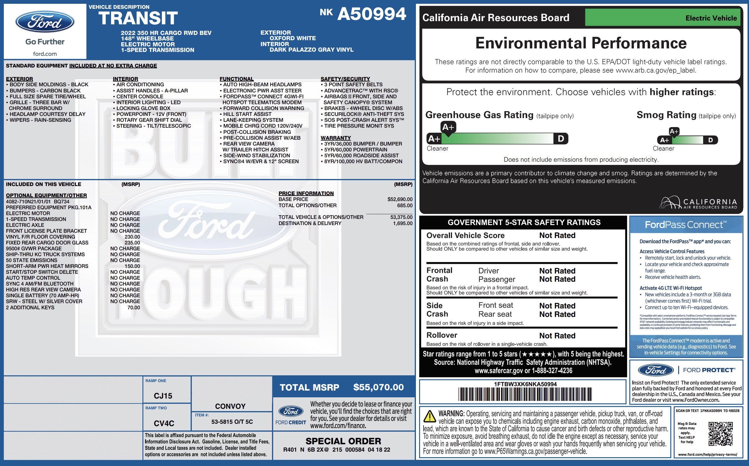 Used 2022 Ford E-Transit 148 High Roof Extended image 3