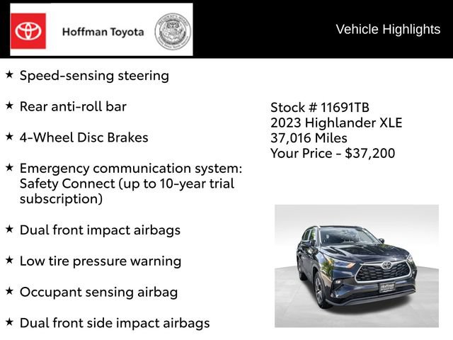 Used 2023 Toyota Highlander XLE AWD/4WD image 22