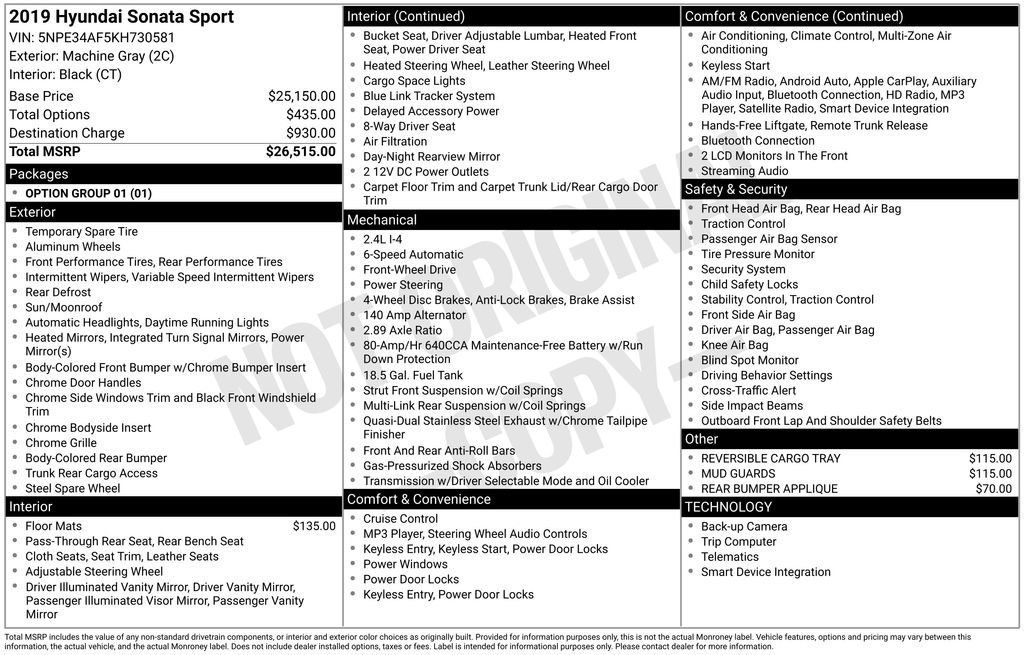 Used 2019 Hyundai Sonata Sport image 3