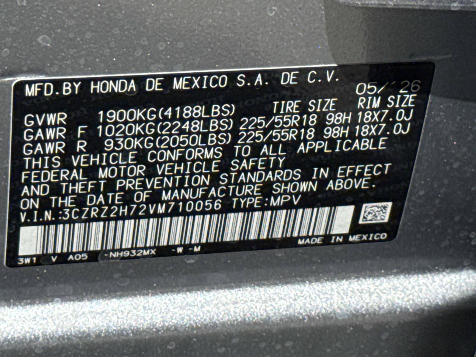 New 2027 Honda HR-V EX-L image 25