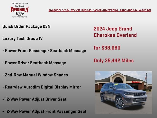 Used 2024 Jeep Grand Cherokee Overland w/ Luxury Tech Group IV AWD/4WD image 5