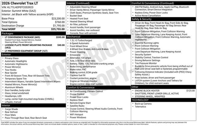 New 2026 Chevrolet Trax LT w/ LT Convenience Package FWD image 31