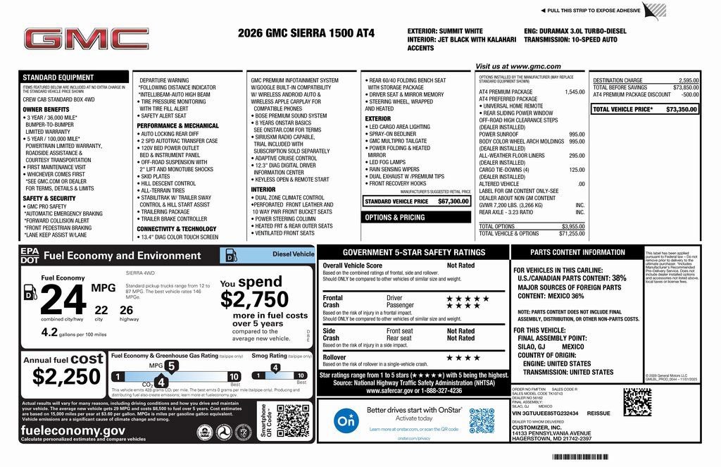 New 2026 GMC Sierra 1500 AT4 w/ AT4 Premium Package image 4