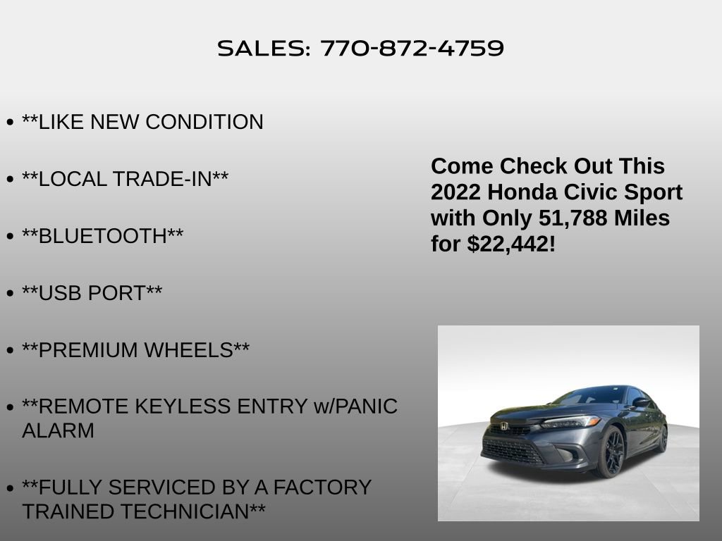 Used 2022 Honda Civic Sport image 5