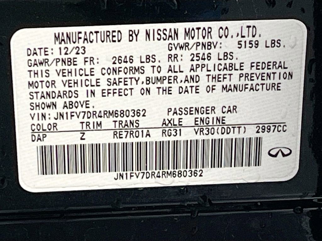 Used 2024 INFINITI Q50 Red Sport 400 w/ Black Opal Edition AWD/4WD image 34