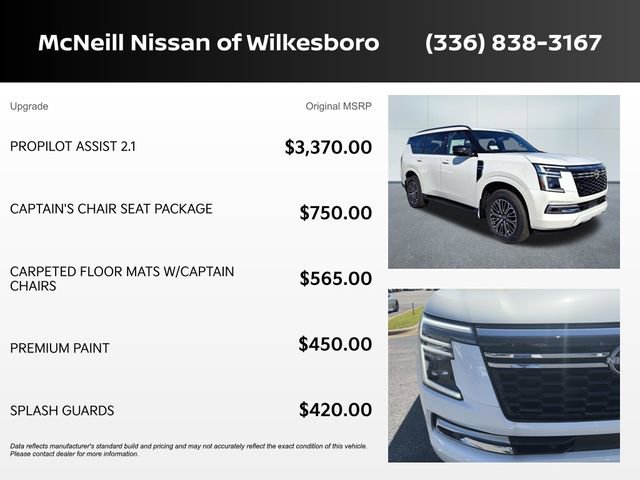 New 2026 Nissan Armada SL w/ Captain's Chari Seat Package AWD/4WD image 9