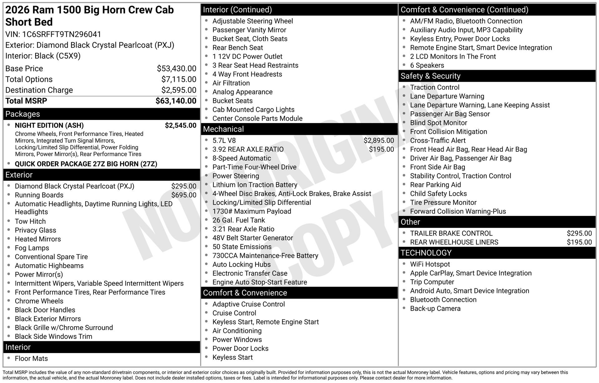New 2026 RAM 1500 Big Horn w/ Night Edition image 3