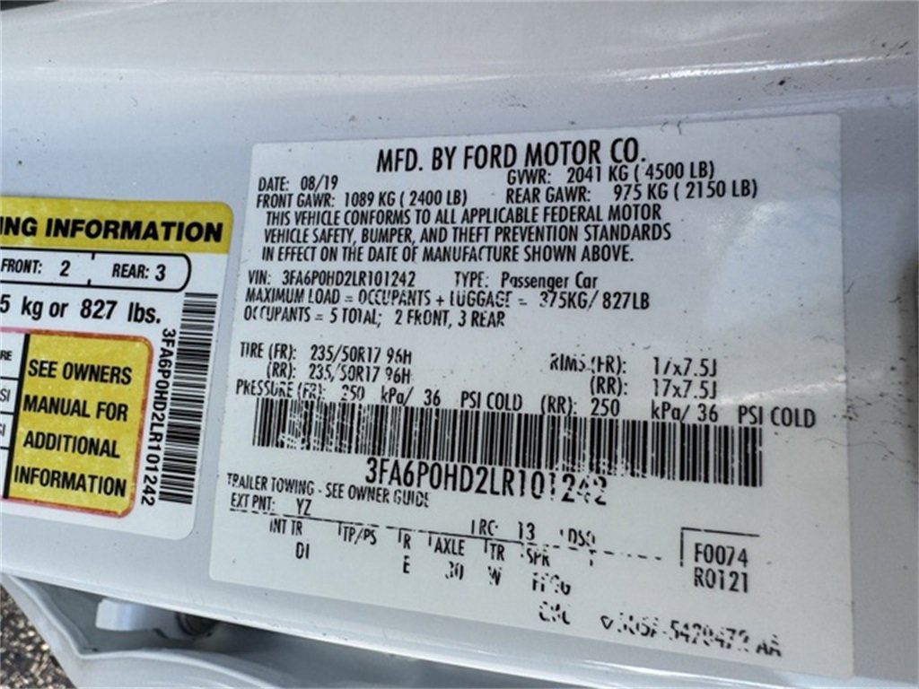 Certified 2020 Ford Fusion SE image 40