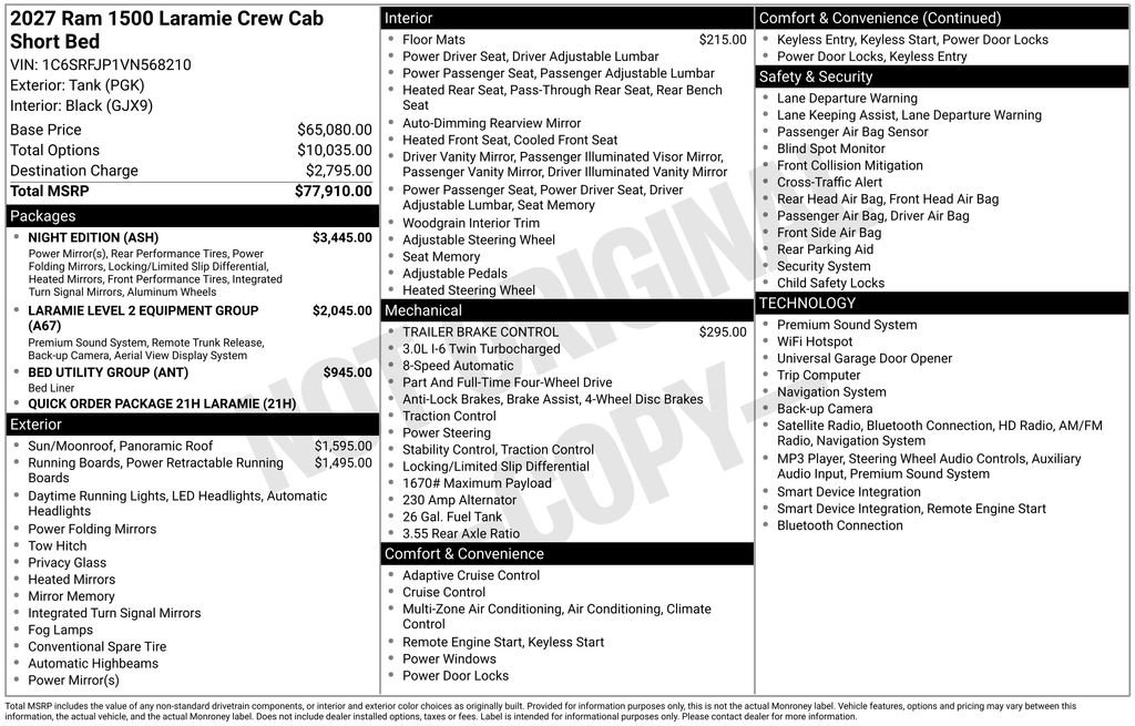 New 2027 RAM 1500 Laramie w/ Night Edition AWD/4WD image 6