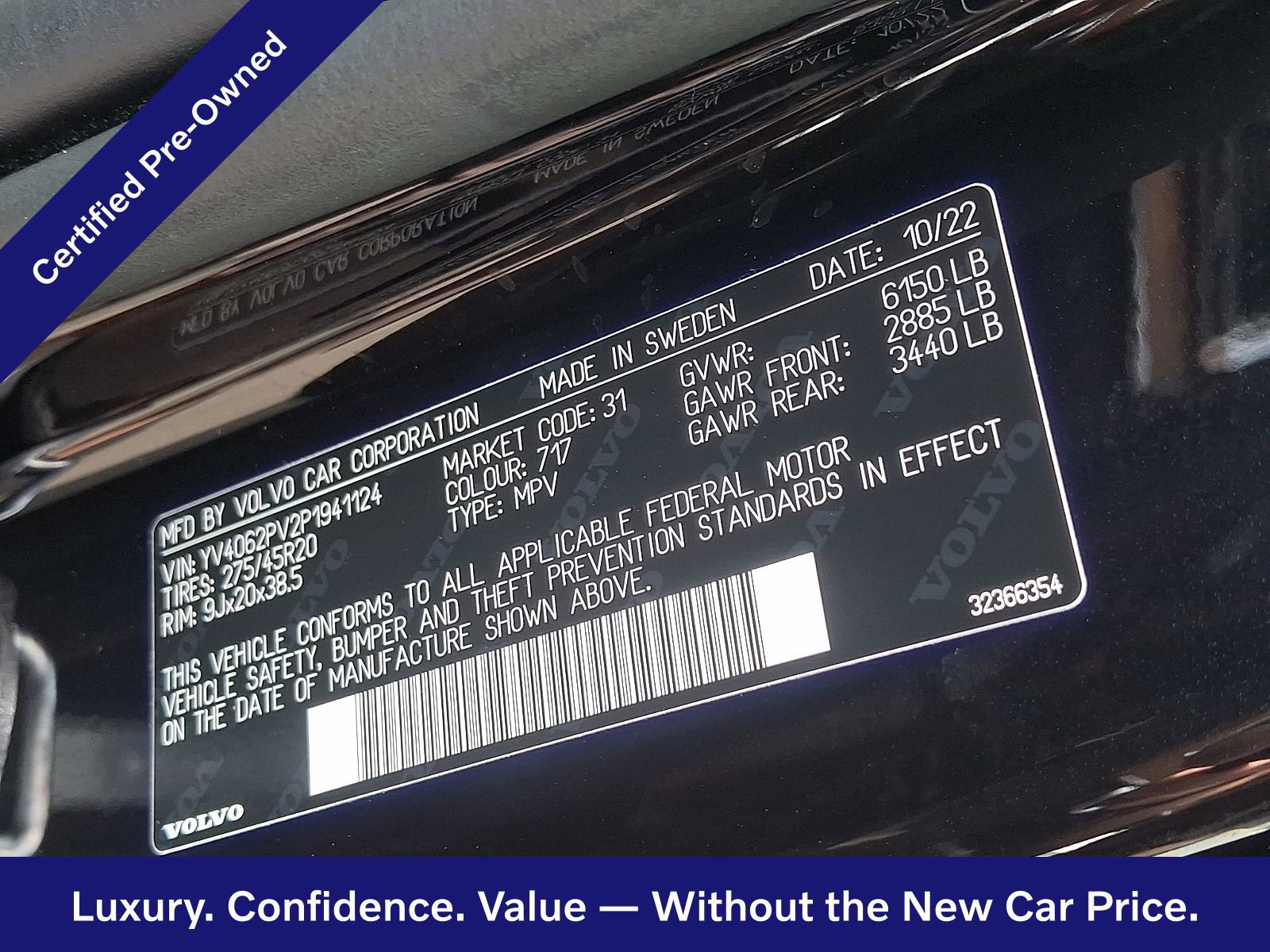 Certified 2023 Volvo XC90 B6 Core w/ Protection Package Premier image 28