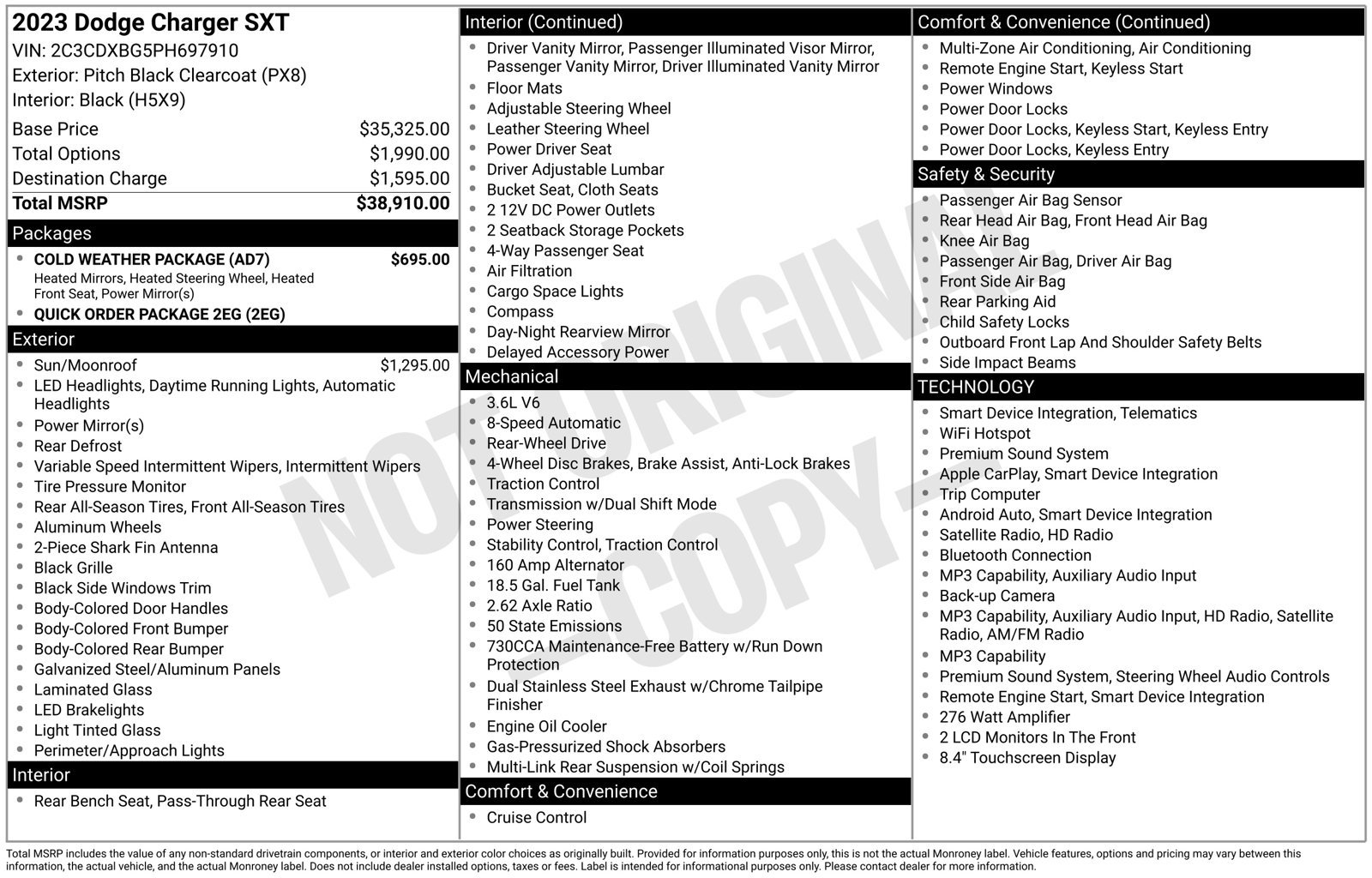 Used 2023 Dodge Charger SXT w/ Cold Weather Package RWD image 35