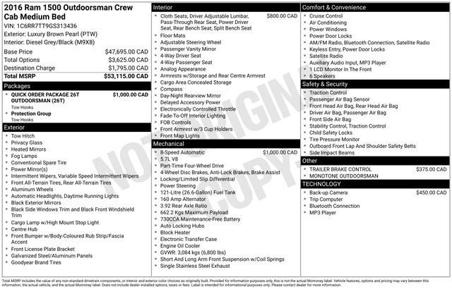 Used 2016 RAM 1500 Outdoorsman image 11