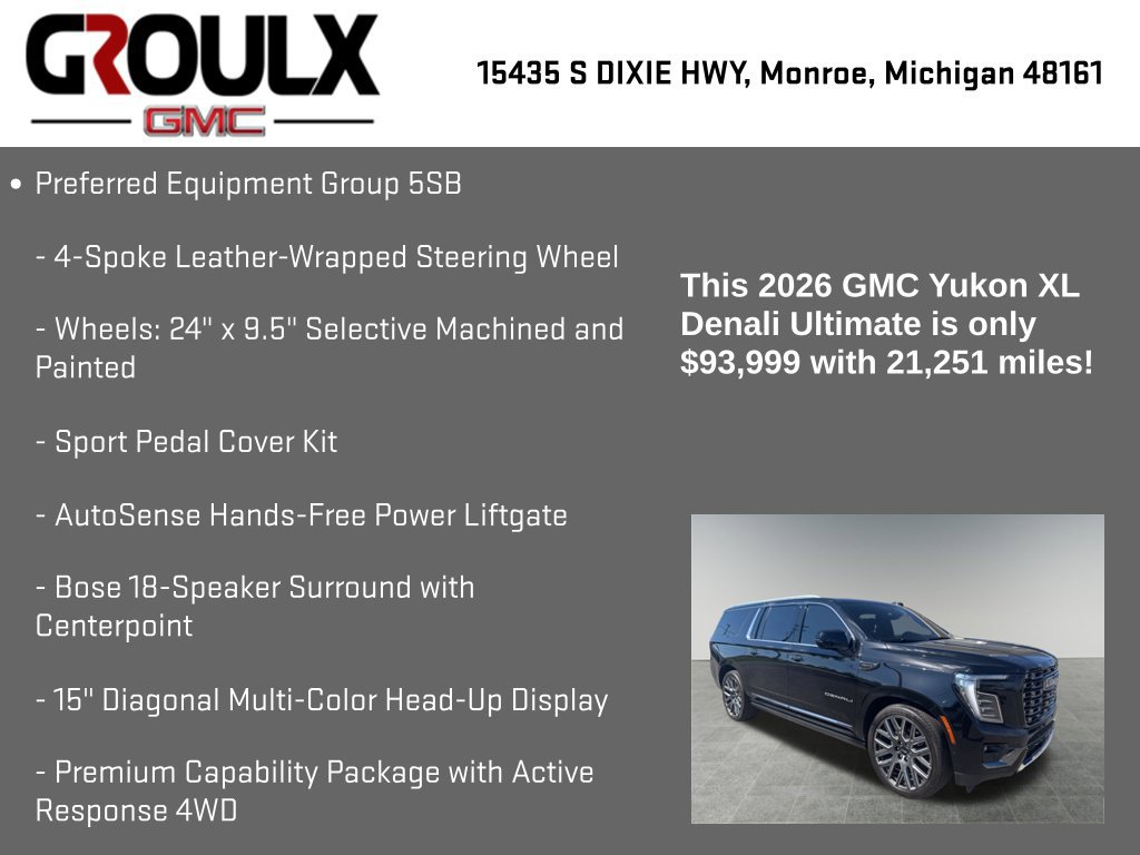 Used 2026 GMC Yukon XL Denali Ultimate AWD/4WD image 22
