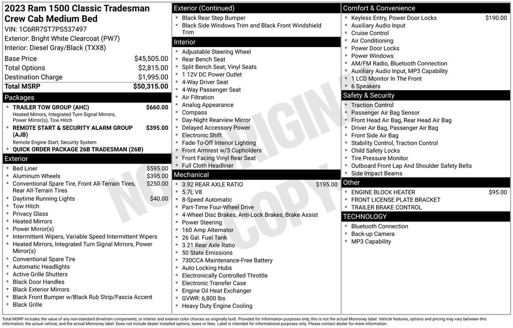 Used 2023 RAM 1500 Tradesman w/ Trailer Tow Group AWD/4WD image 13