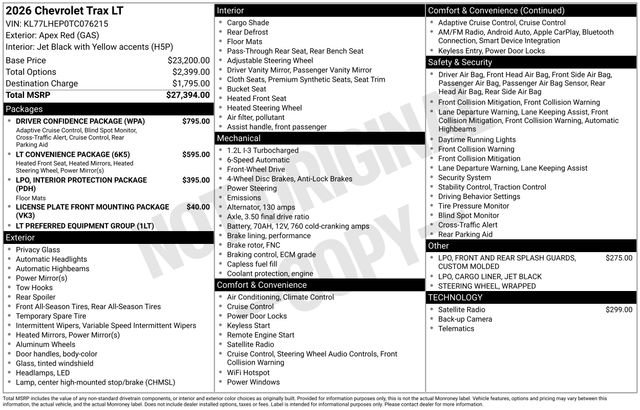 New 2026 Chevrolet Trax LT w/ Driver Confidence Package image 4