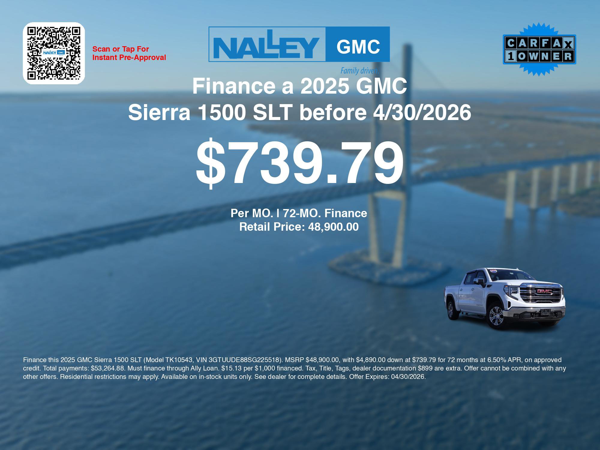 Used 2025 GMC Sierra 1500 SLT w/ SLT Convenience Package AWD/4WD image 3