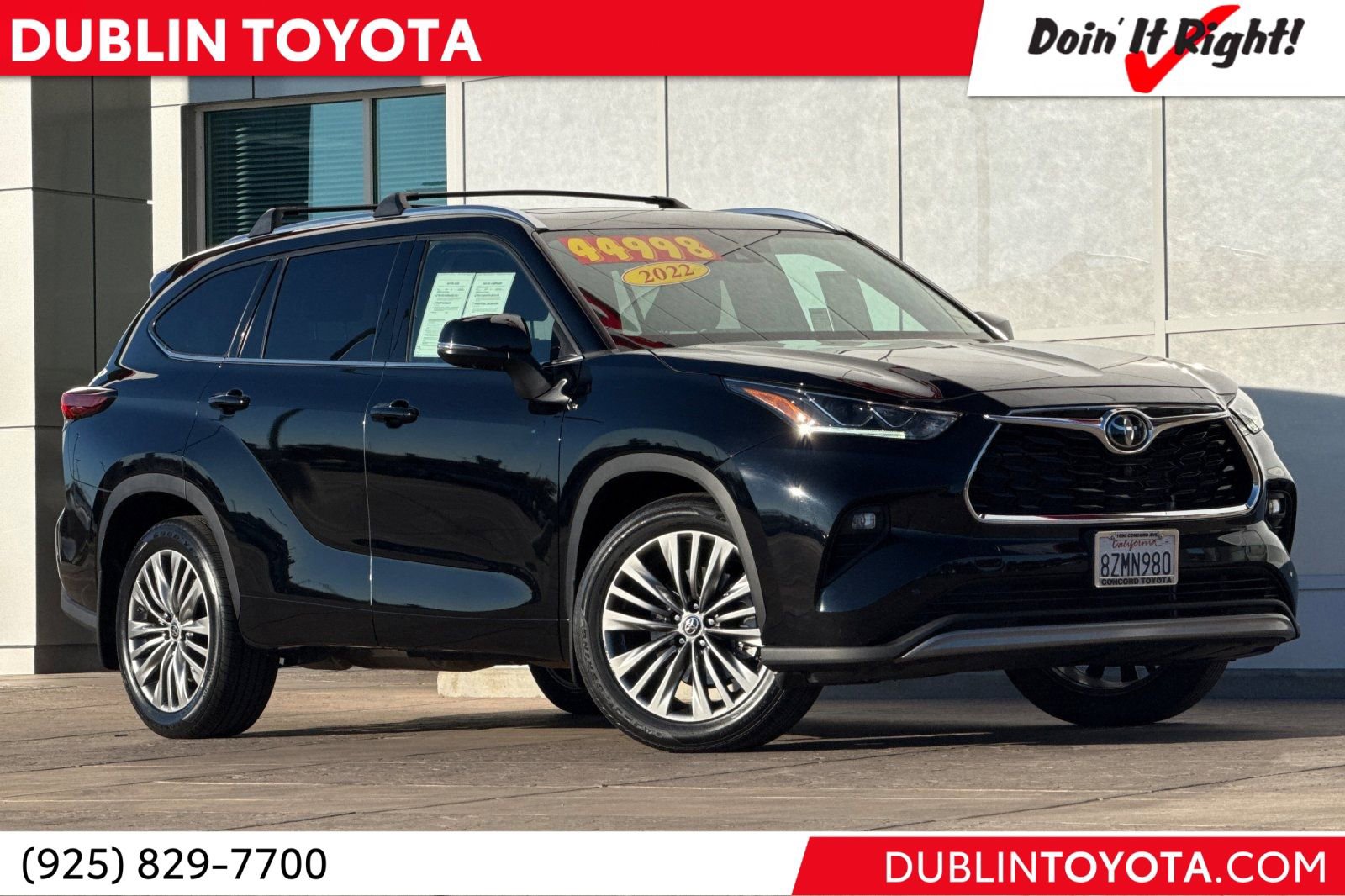 Certified 2022 Toyota Highlander Platinum image 1