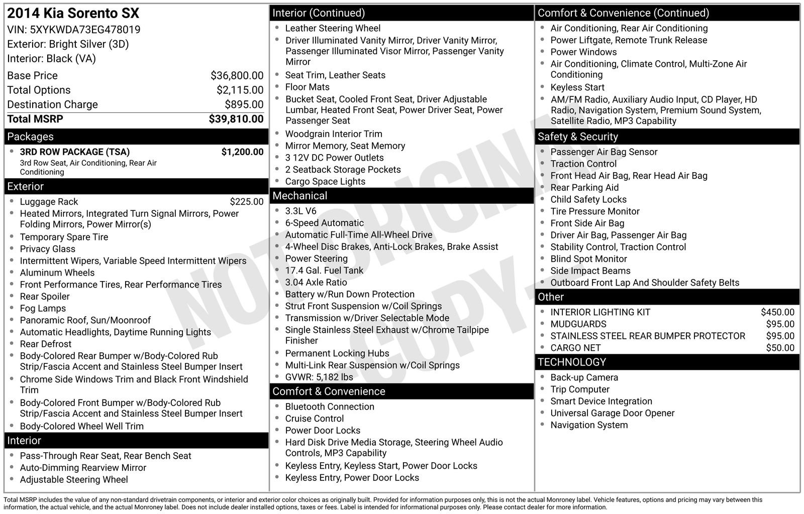 Used 2014 Kia Sorento SX w/ 3rd Row Package image 20