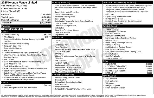 Certified 2025 Hyundai Venue Limited image 46