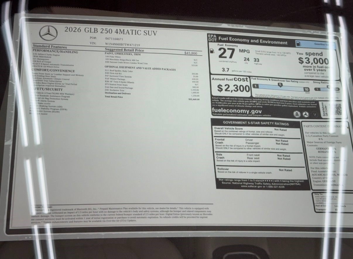 New 2026 Mercedes-Benz GLB 250 4MATIC image 33