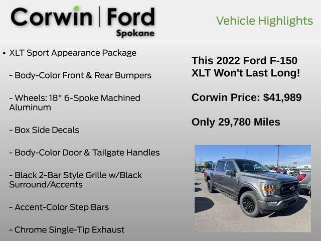 Certified 2022 Ford F150 XLT w/ Equipment Group 302A High AWD/4WD image 6