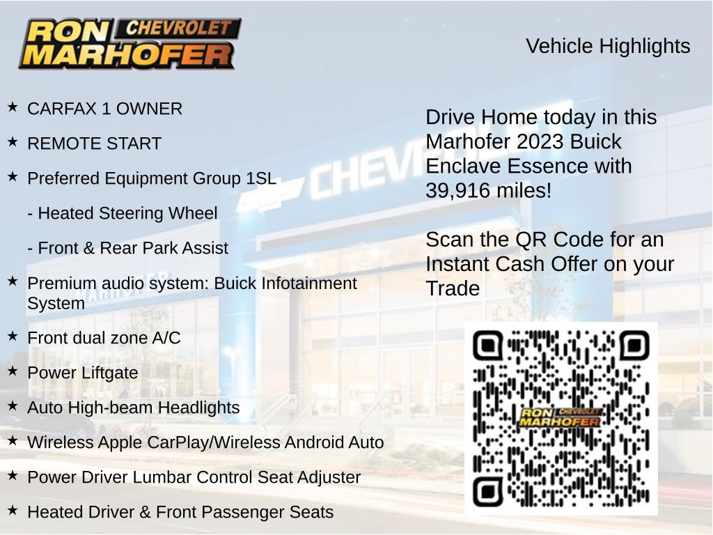 Used 2023 Buick Enclave Essence w/ LPO, Floor Liner Package FWD image 15