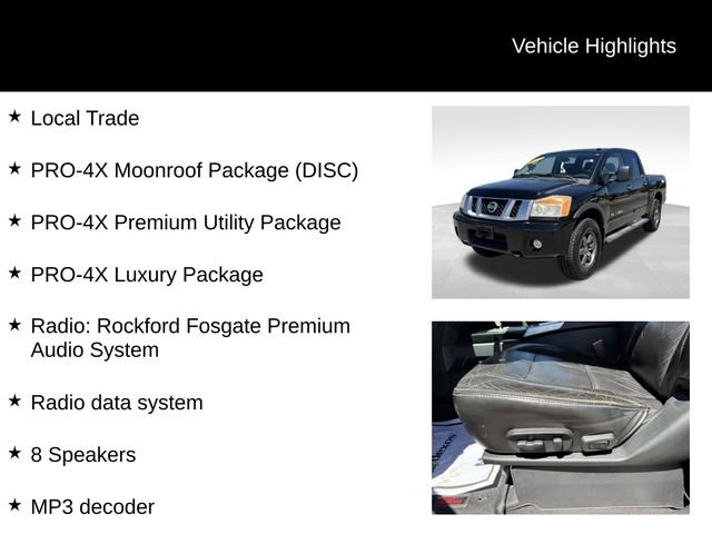 Used 2015 Nissan Titan PRO-4X w/ Pro-4x Luxury Package AWD/4WD image 8