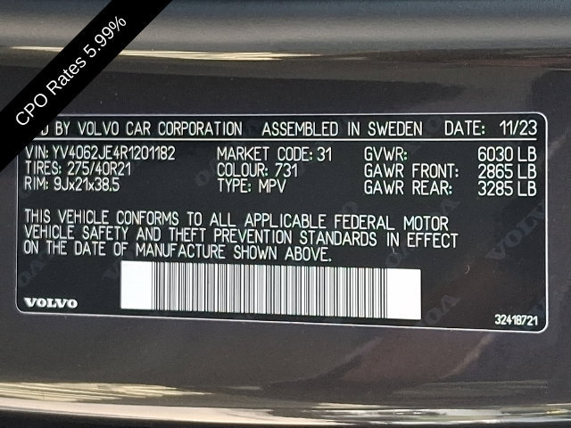 Certified 2024 Volvo XC90 B6 Plus AWD/4WD image 31