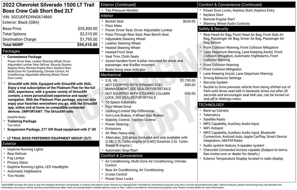 Used 2022 Chevrolet Silverado 1500 LT Trail Boss AWD/4WD image 6