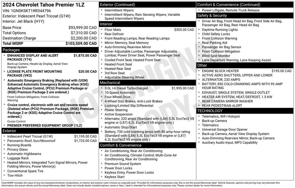Used 2024 Chevrolet Tahoe Premier AWD/4WD image 5