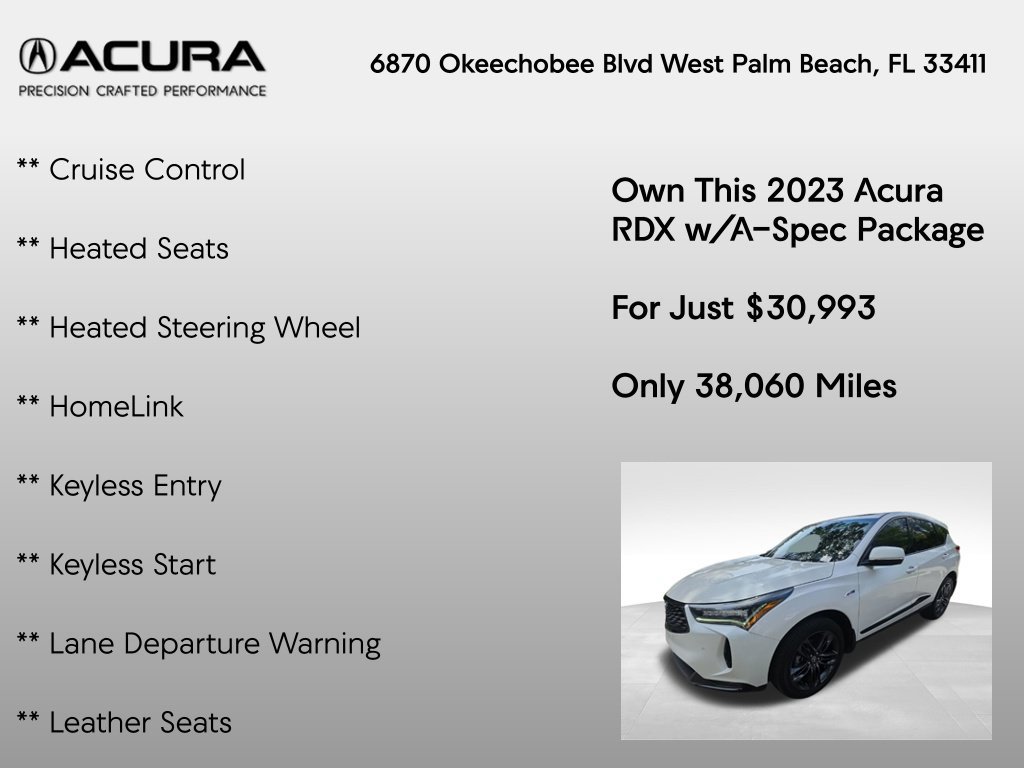 Certified 2023 Acura RDX w/ Advance Package FWD image 14