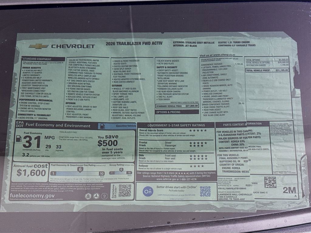 New 2026 Chevrolet TrailBlazer ACTIV w/ Convenience Package image 19