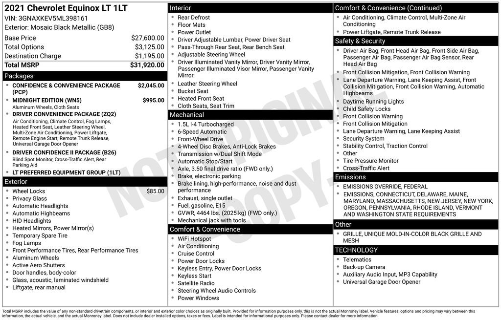 Used 2021 Chevrolet Equinox LT image 6